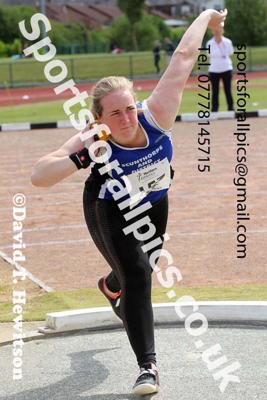 Senior womens shot putt, 2021 Northern Senior and Under-20s Champs., Leigh. Photo: David T. Hewitson/Sports for All Pics